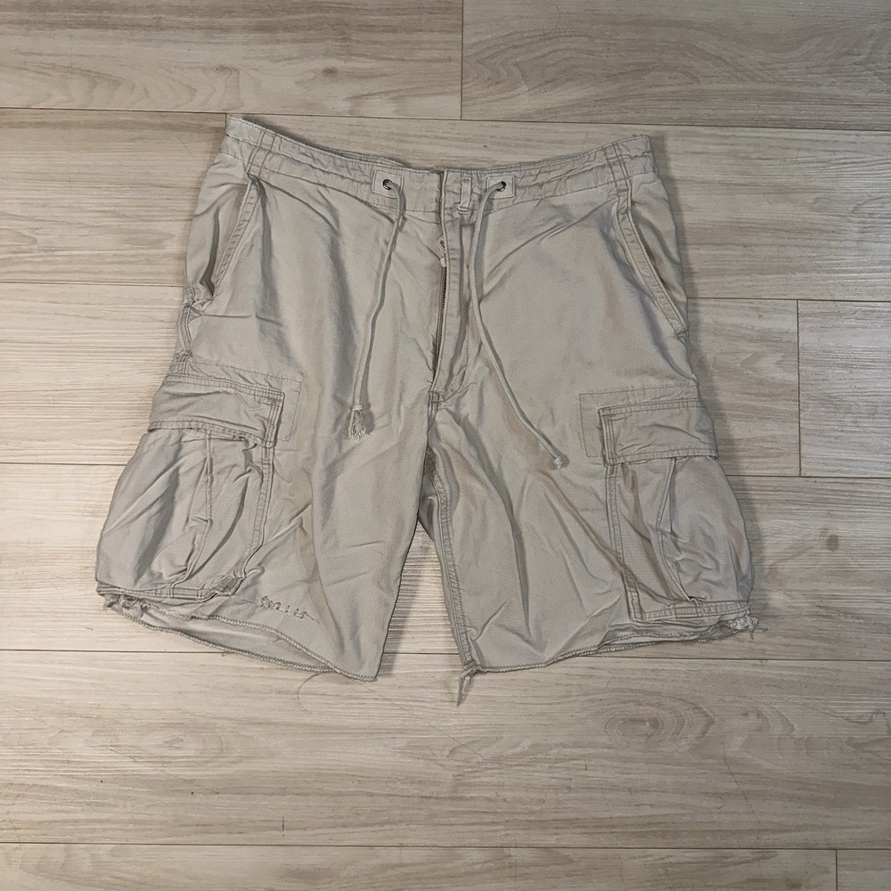 Abercrombie Fitch Cargo Shorts Mens‎ 32 Paratrooper Heavy Military Spring Baggy